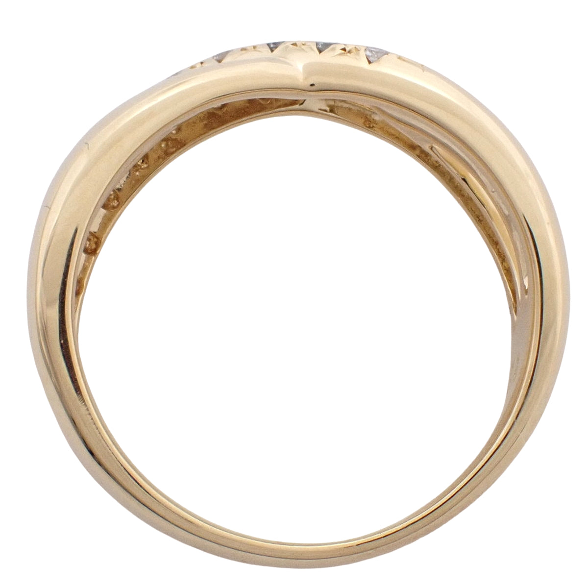 钻石十字戒指,钻石,D0.20,K18YG,11.5号(51.5),5.0克