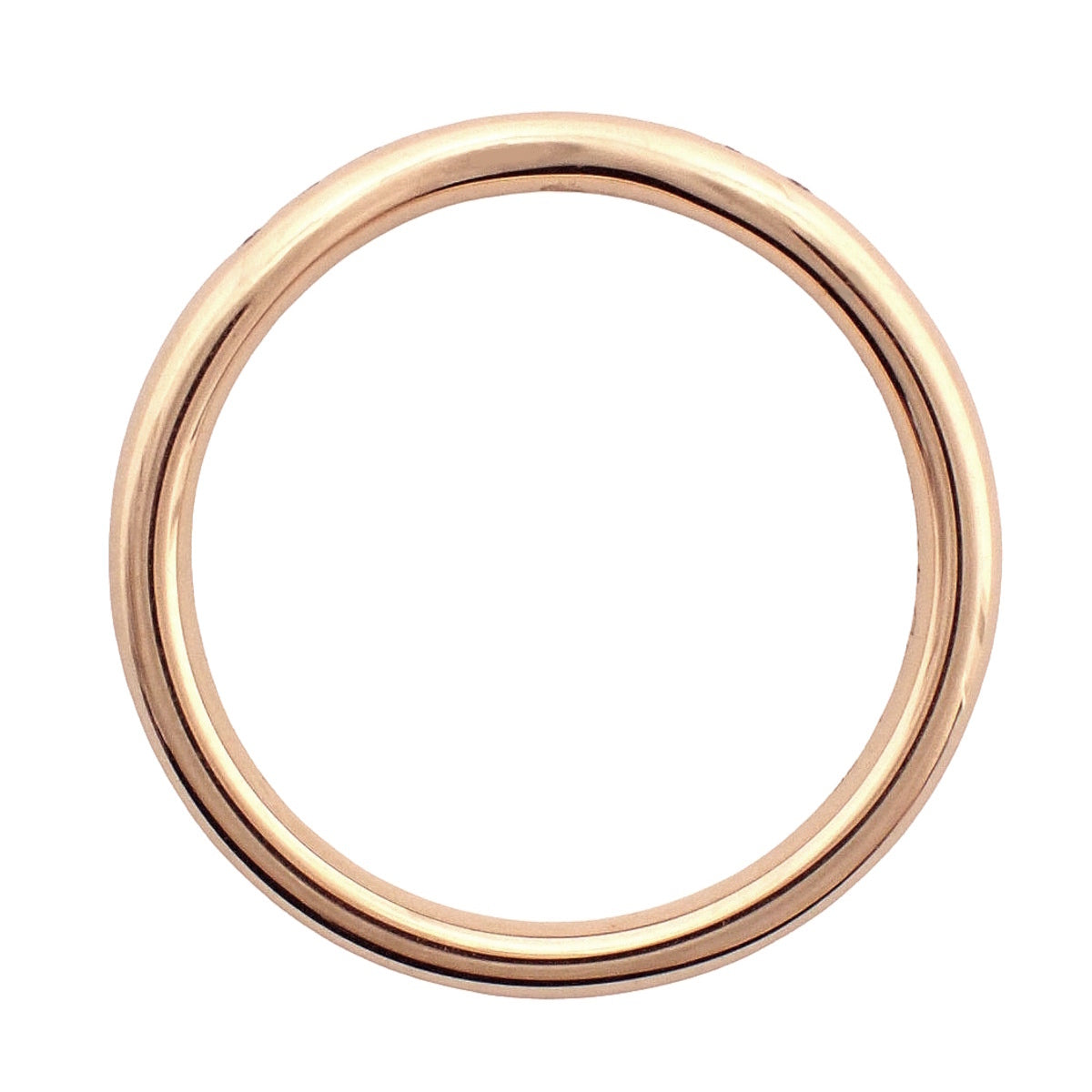 Curved Band Ring Diamond Pink Gold K18PG 2.5g