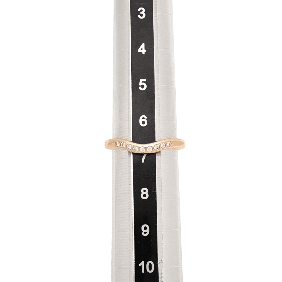 カーブド バンドリング ダイヤモンド ピンクゴールド K18PG 2.5g