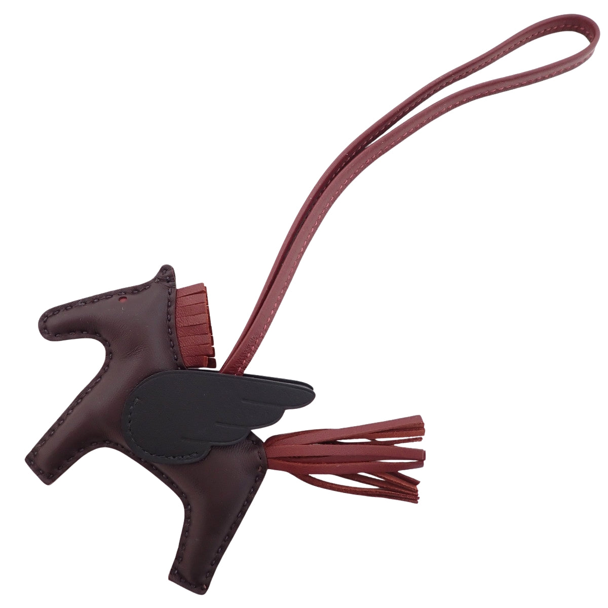 Rodeo Charm Pegasus PM Anjou Milo Vaux Swift Rouge Serie Rouge H Black B Stamp