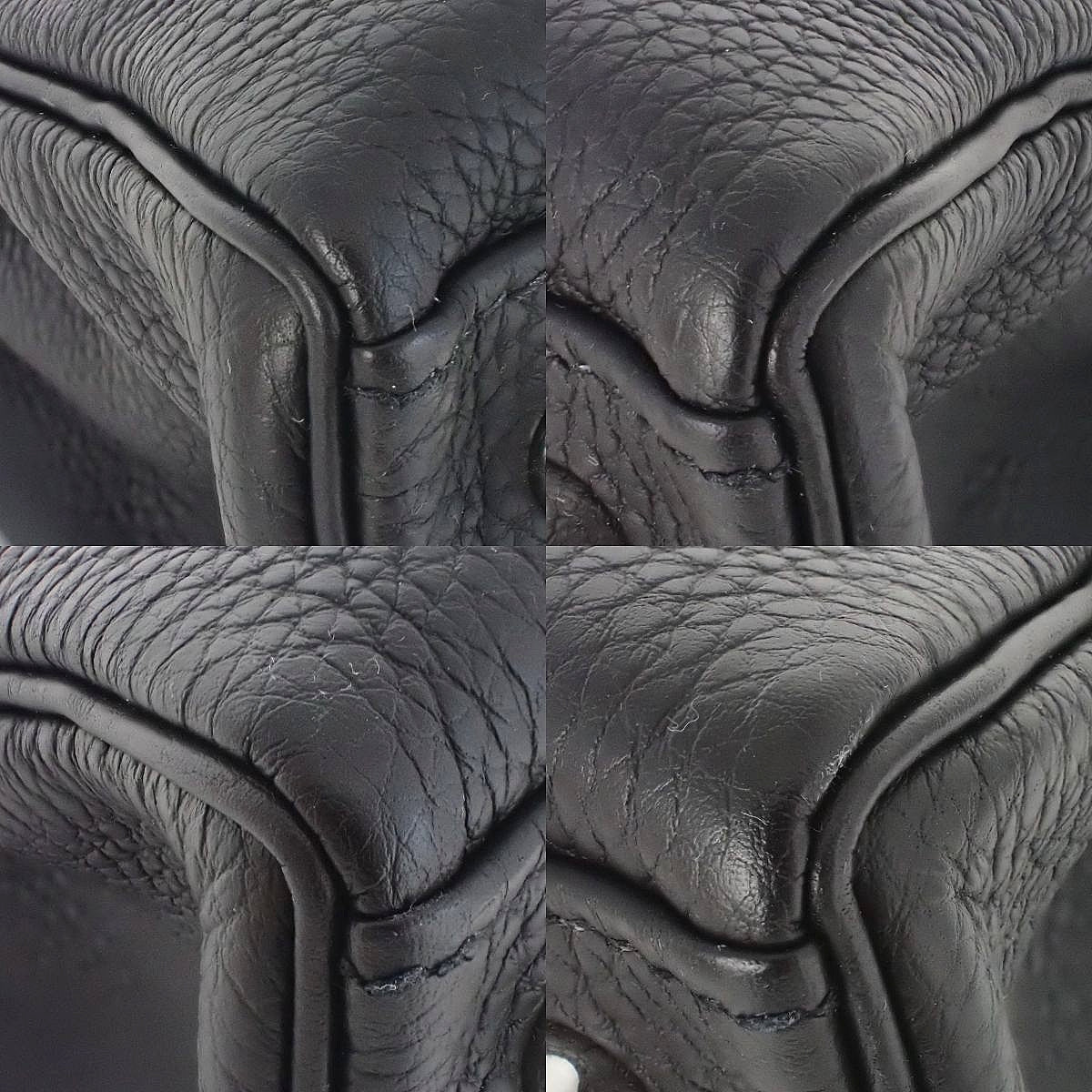 ケリー25 (内縫い) トゴ パラジウム金具 ブラック B刻印