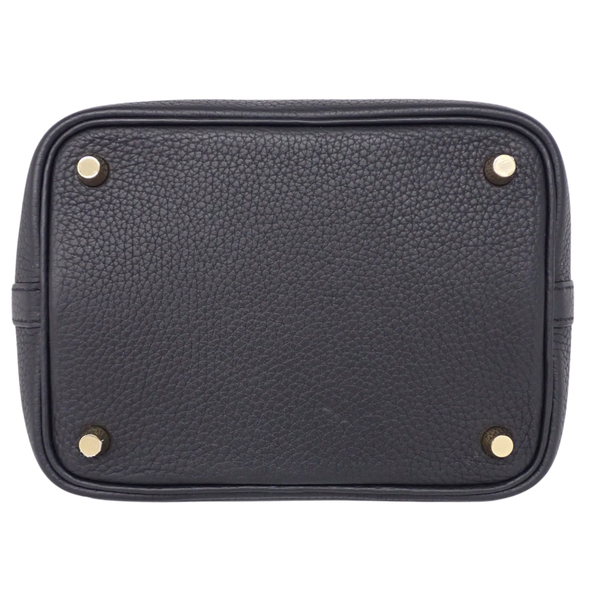 Picotin Lock PM Taurillon Clemence Leather Black with Gold Hardware, D Stamp