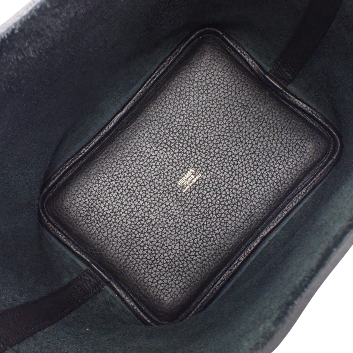 Picotin Lock PM Taurillon Clemence Leather Black with Gold Hardware, D Stamp