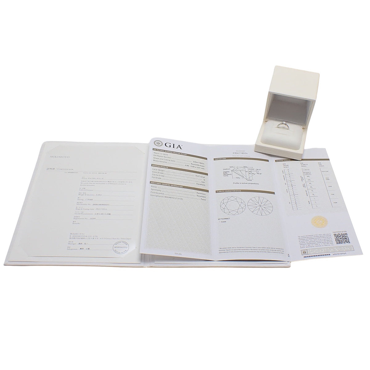 Diamond Ring D0.47 Platinum Pt950 4.0g
