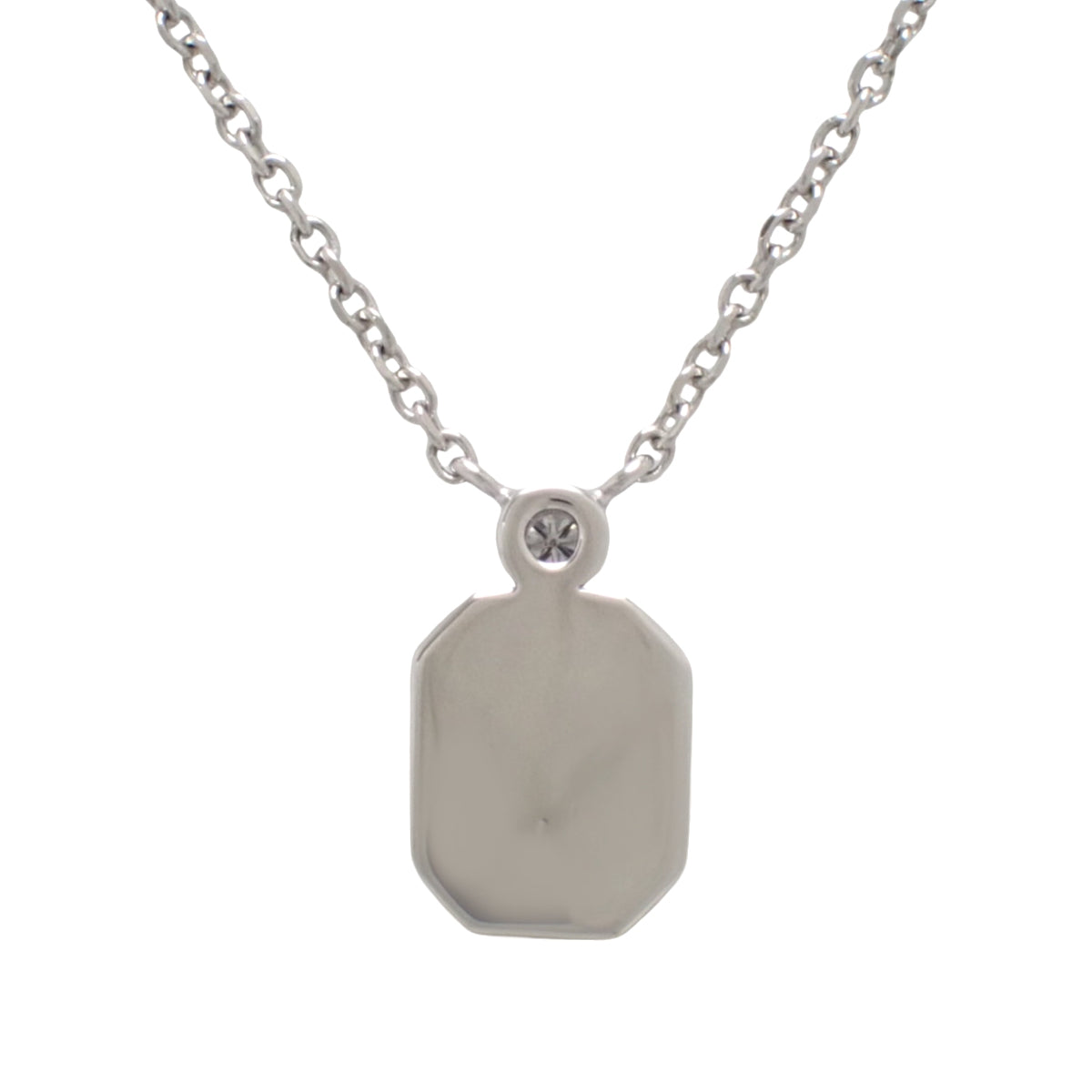 HW logo necklace, sapphire/diamond, platinum Pt950, 7.9g