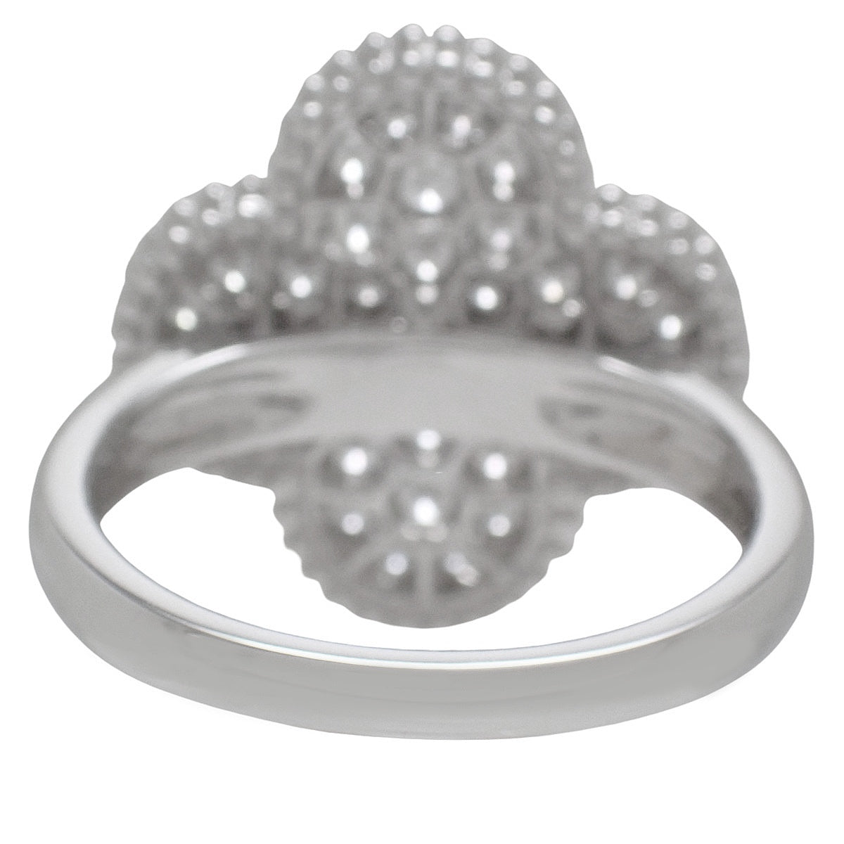 マジック アルハンブラ リング ダイヤモンド ホワイトゴールド K18WG 10.7g