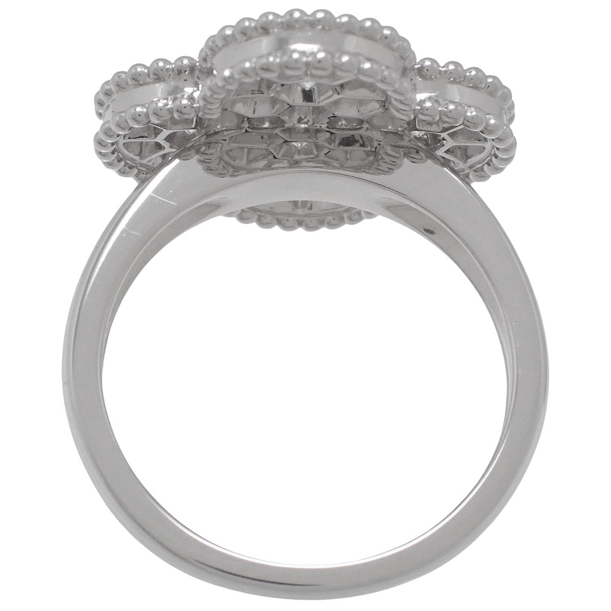 マジック アルハンブラ リング ダイヤモンド ホワイトゴールド K18WG 10.7g