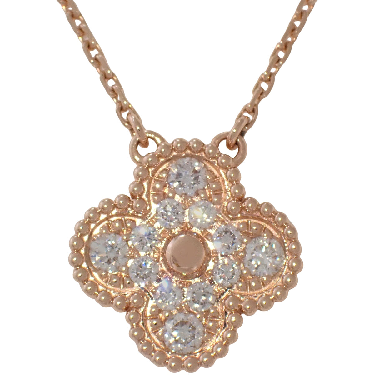 ヴィンテージ アルハンブラ ペンダント ダイヤモンド ピンクゴールド K18PG 5.1g