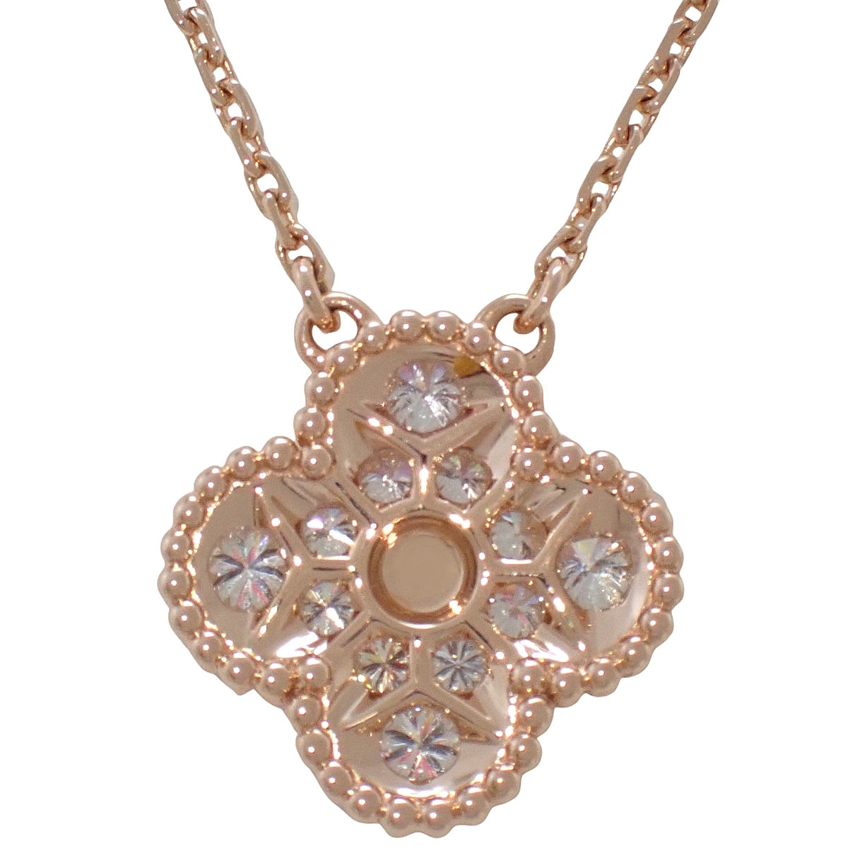 ヴィンテージ アルハンブラ ペンダント ダイヤモンド ピンクゴールド K18PG 5.1g