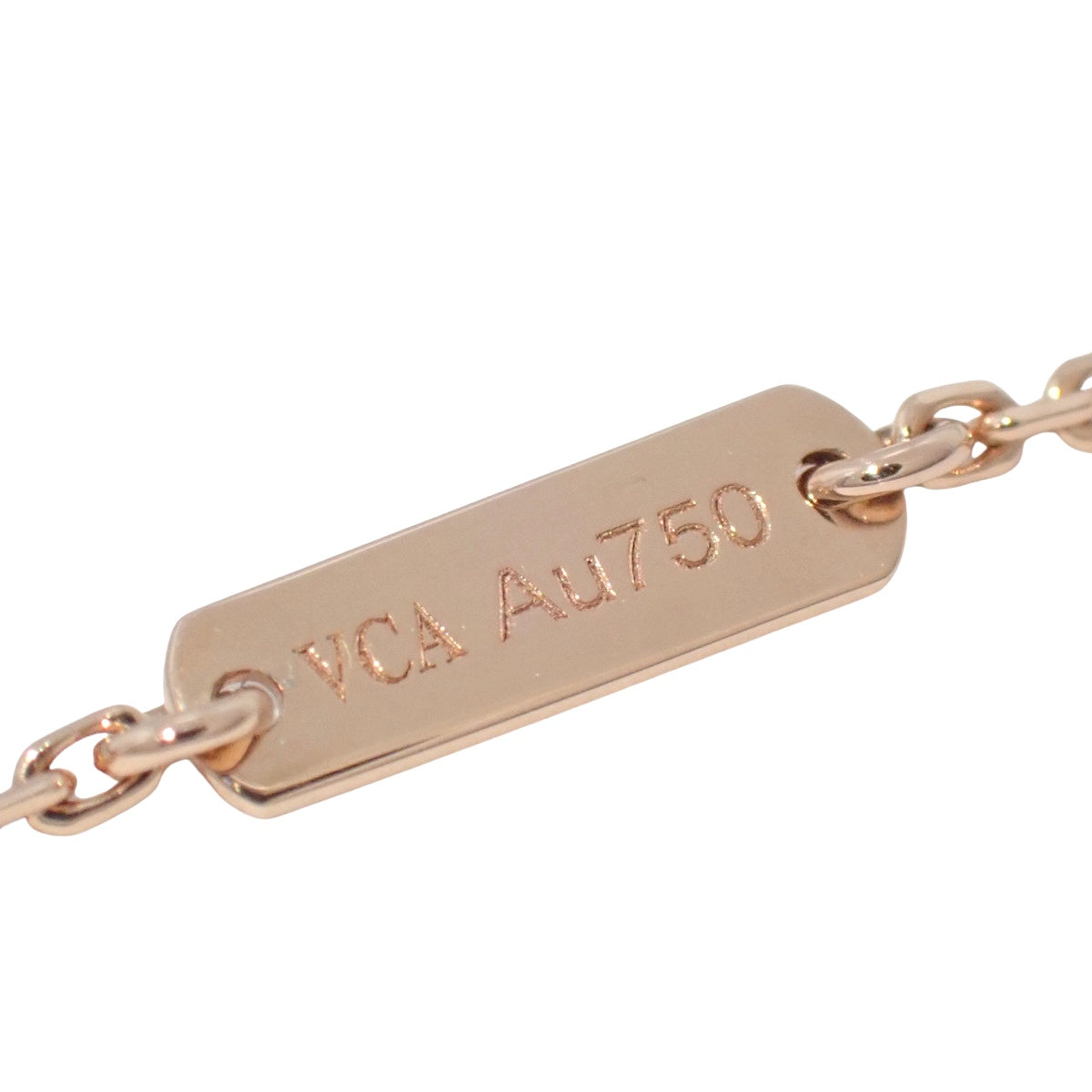 Vintage Alhambra pendant with diamonds in pink gold, 18K pink gold, 5.1g