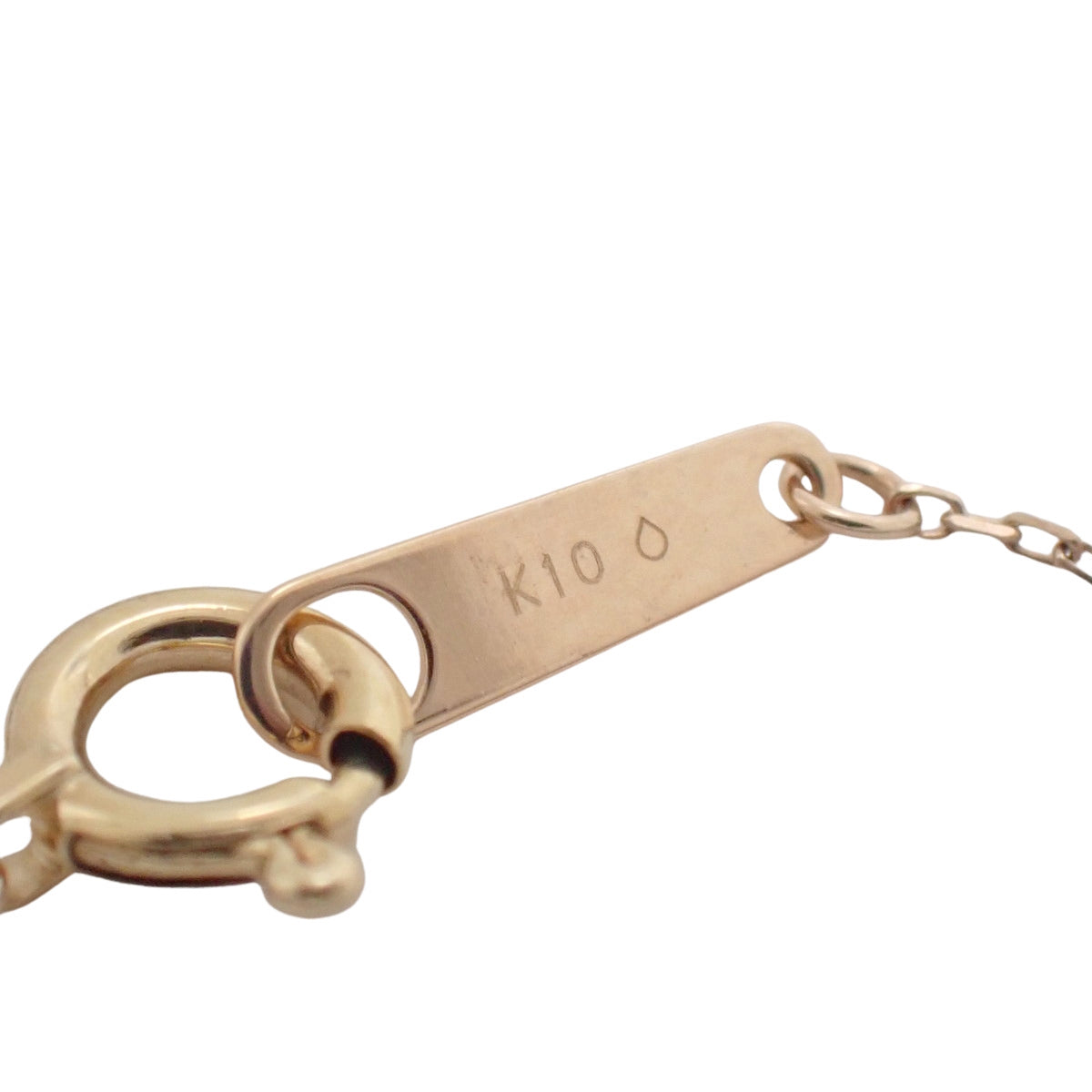 カナル4℃ ティアドロップ ダイヤ ネックレス ダイヤモンド ピンクゴールド K10PG 0.9g