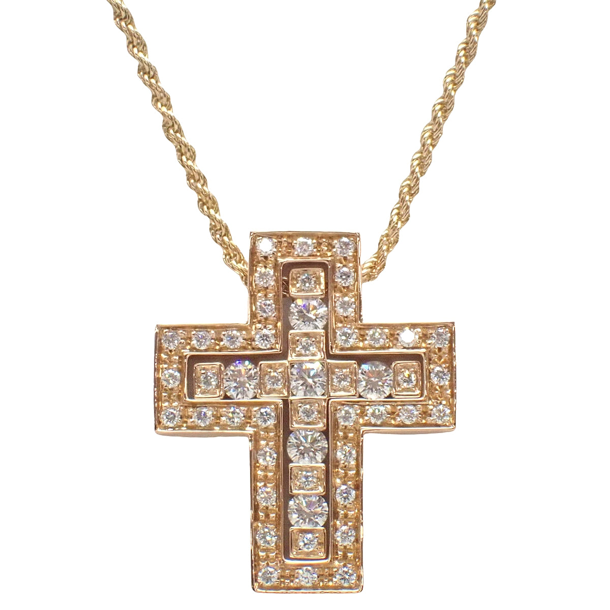 Belle Epoque Diamond Necklace in Pink Gold, 18K Gold, 10.0g