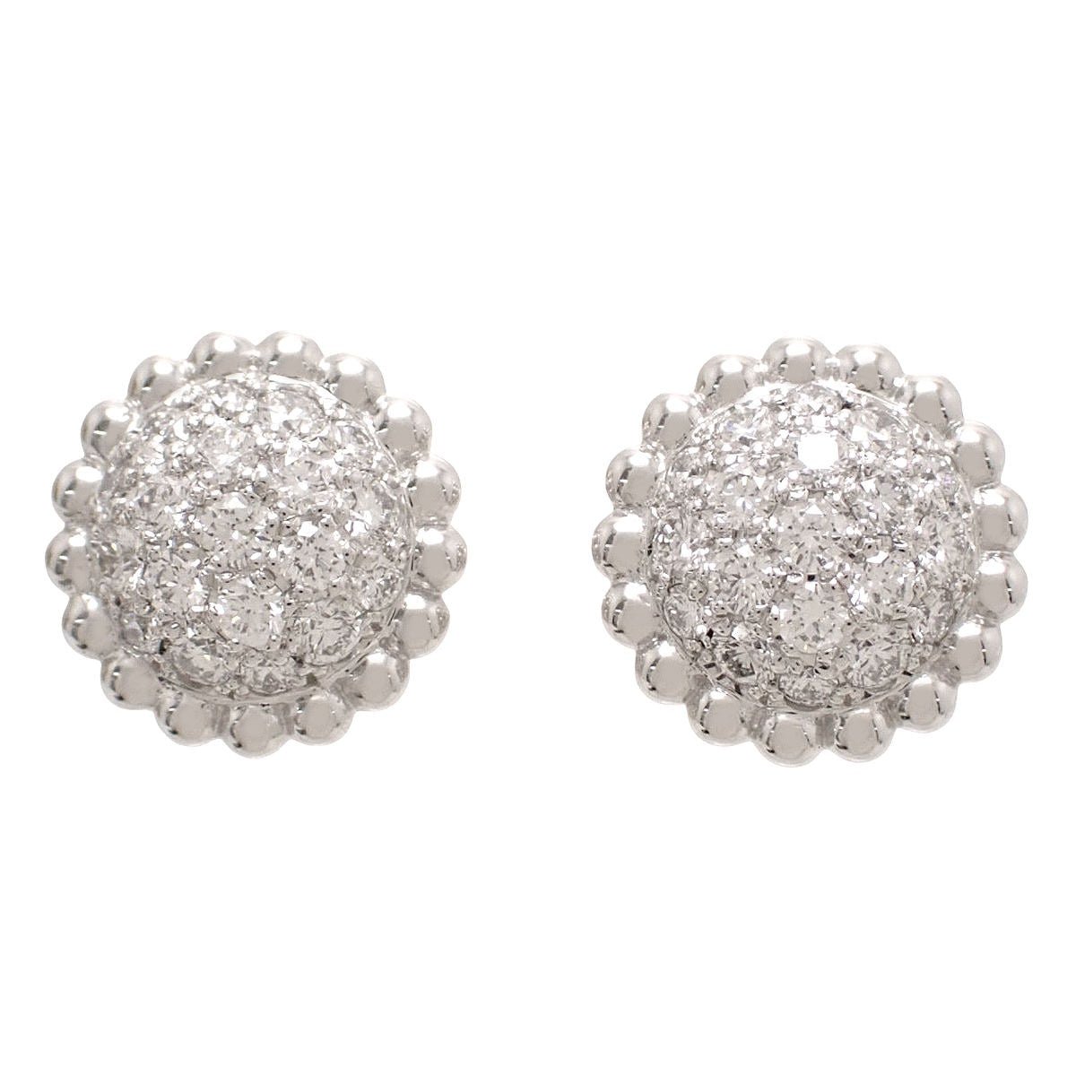 ペルレ ピアス ダイヤモンド ホワイトゴールド K18WG 6.8g