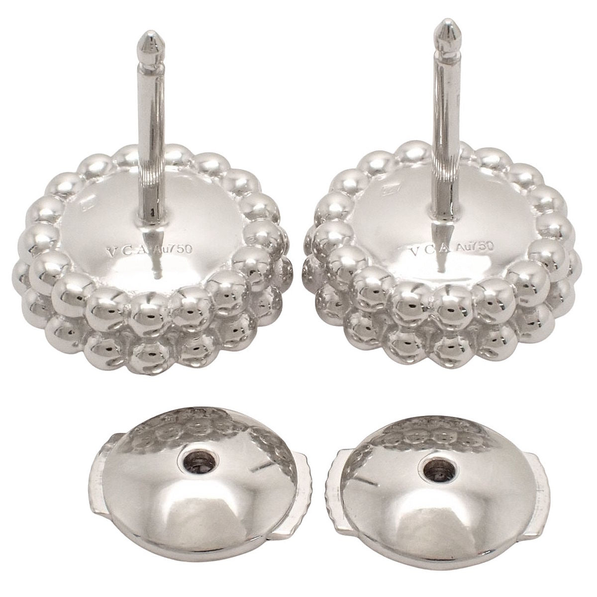 ペルレ ピアス ダイヤモンド ホワイトゴールド K18WG 6.8g