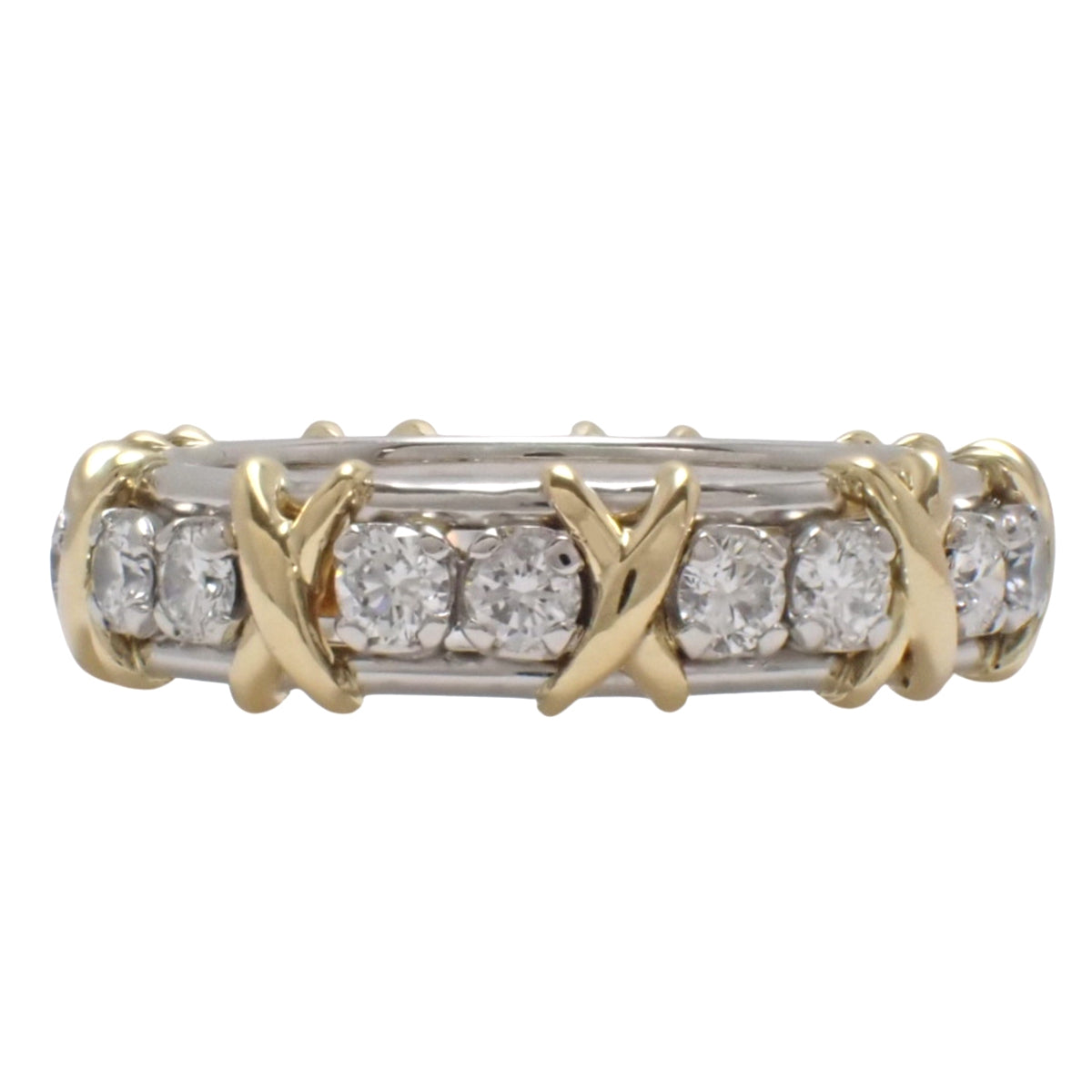 Jean Schlumberger Diamond Ring in Platinum (Pt950) and Yellow Gold (K18YG), 10.6g