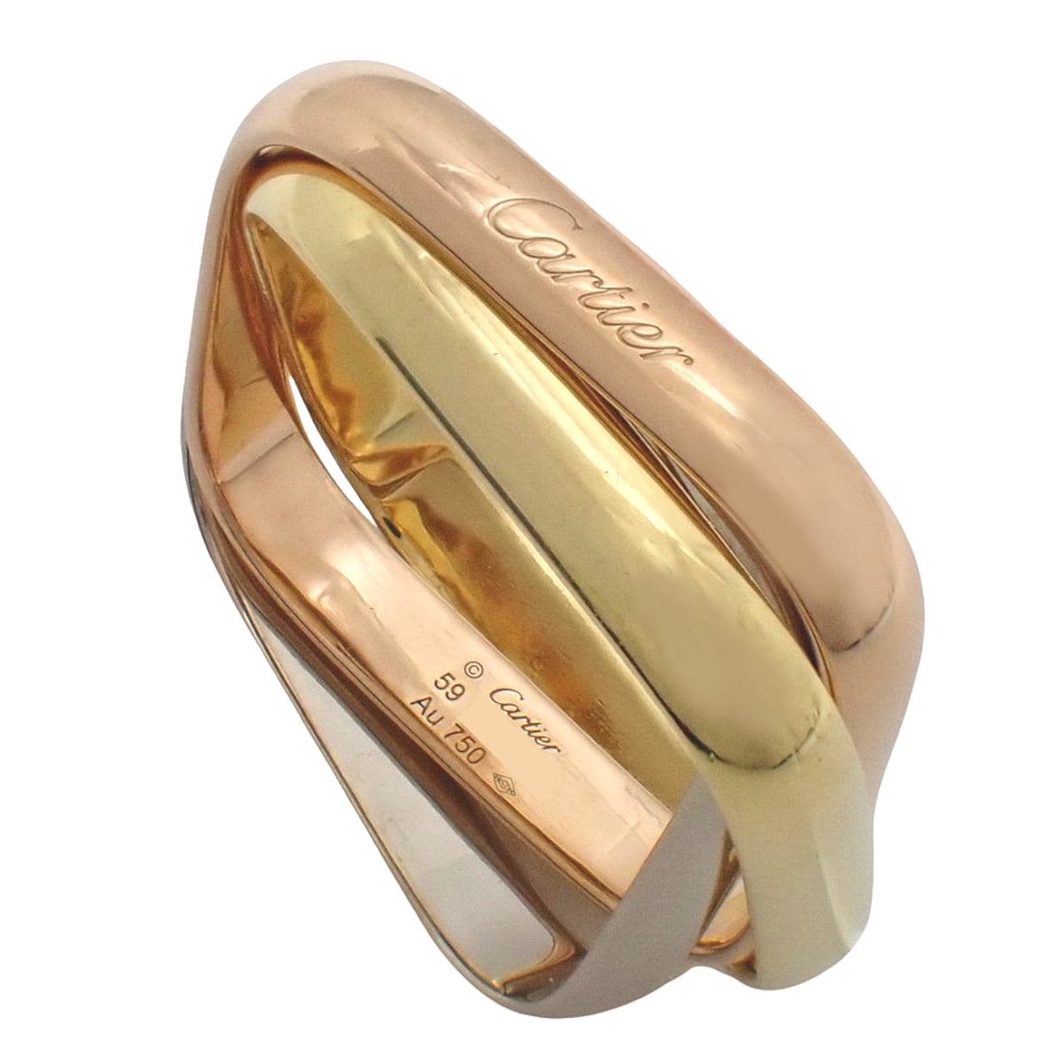 Trinity 戒指 枕形 黄金 白金 玫瑰金 18K 10.0克