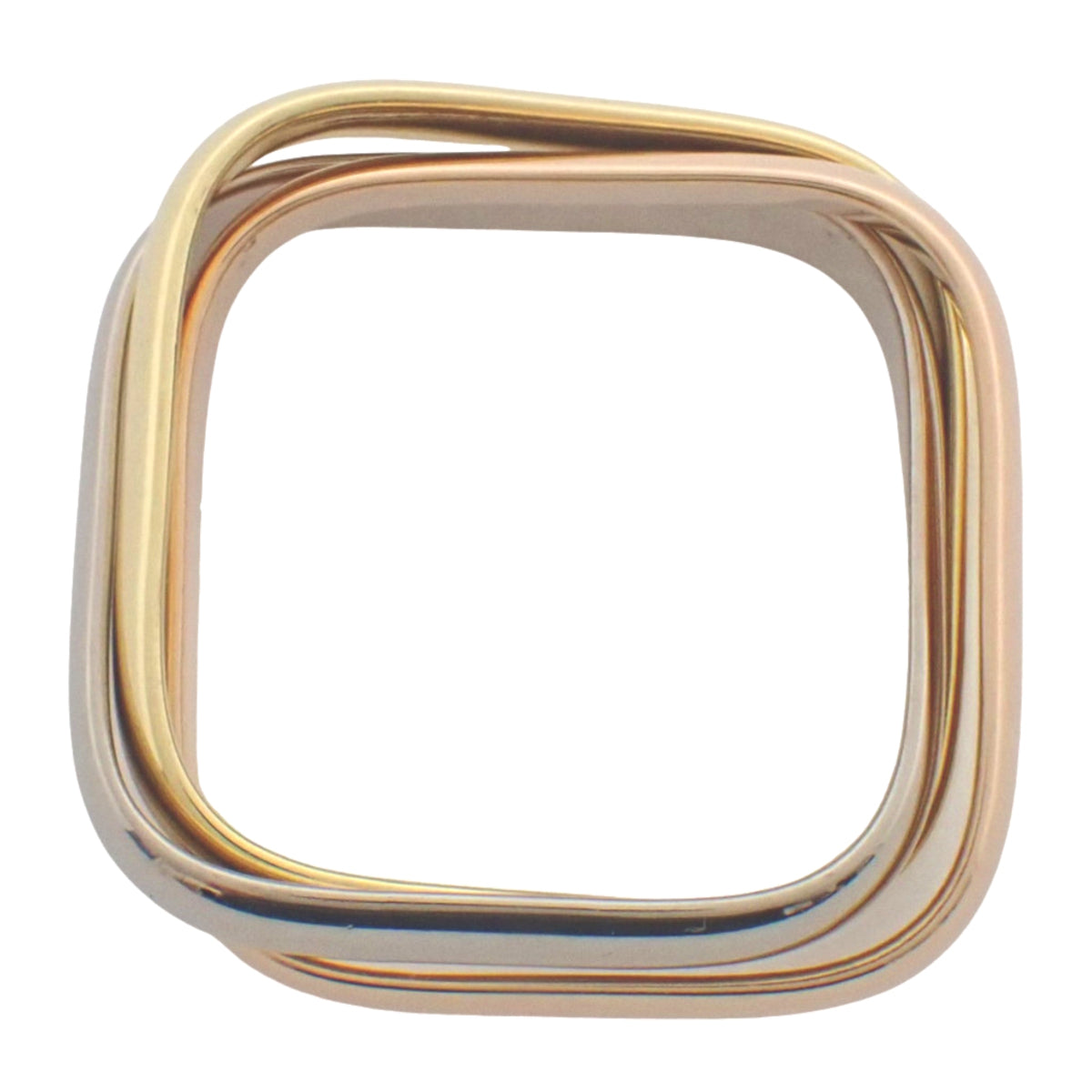 Trinity Cushion Ring Yellow Gold White Gold Pink Gold K18 10.0g