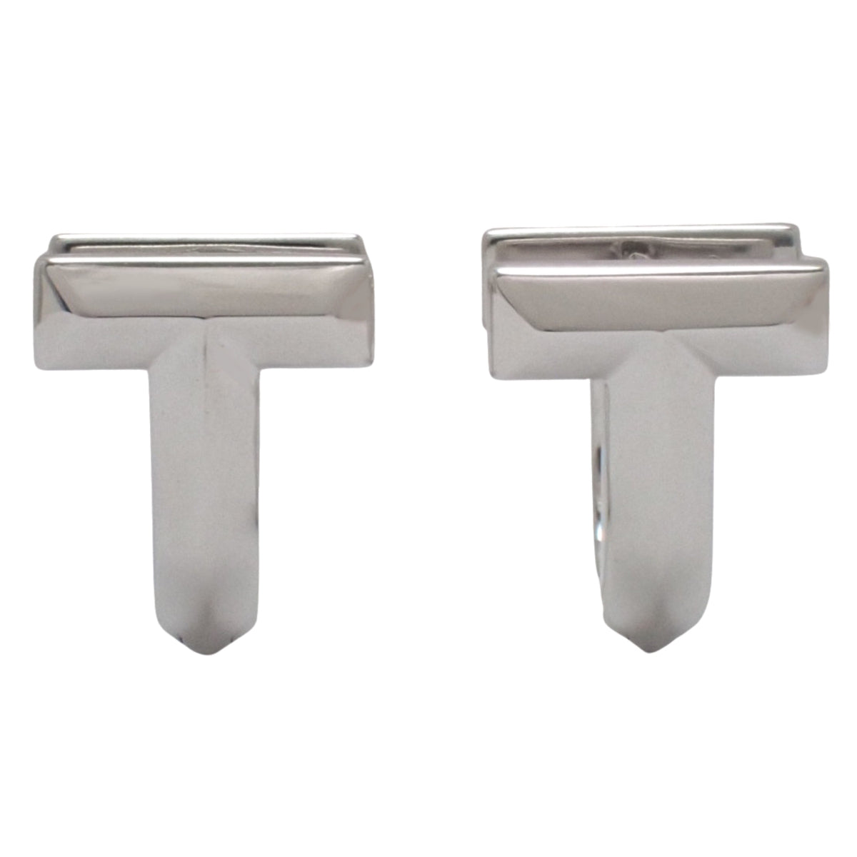 T ワン ハーフ パヴェ ダイヤモンド ハギー ピアス ダイヤモンド D0.14 ホワイトゴールド K18WG 7.7g