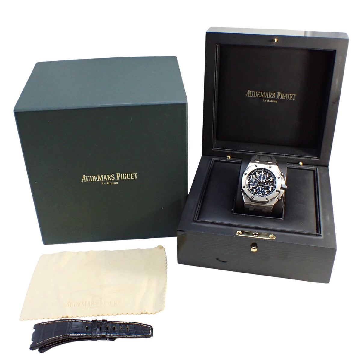 ロイヤルオーク オフショアクロノ 26470ST.OO.A028CR.01 SS/ラバー ブラック/ブルー 自動巻き メンズ