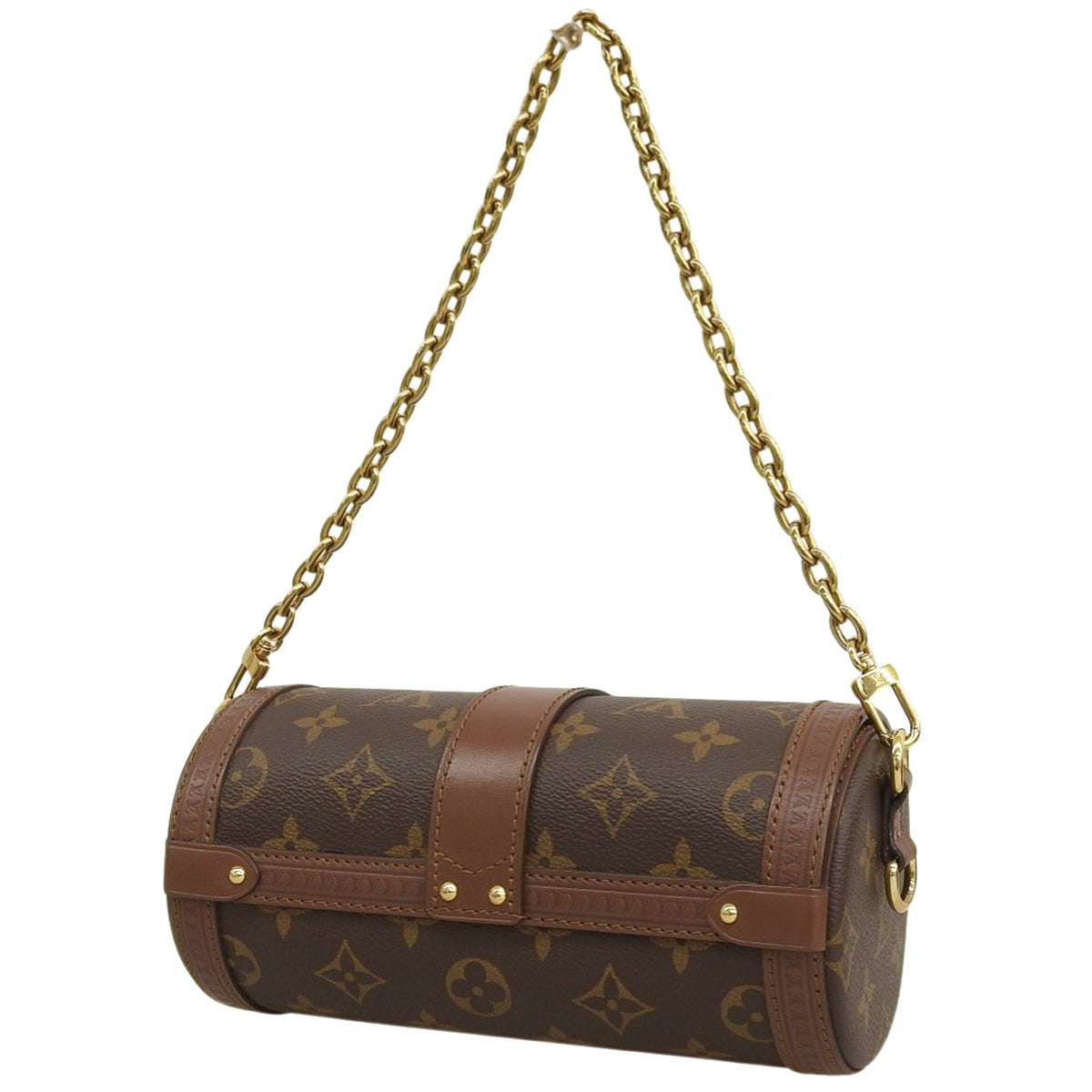 Papillon Trunk Monogram Canvas Leather Brown M57835