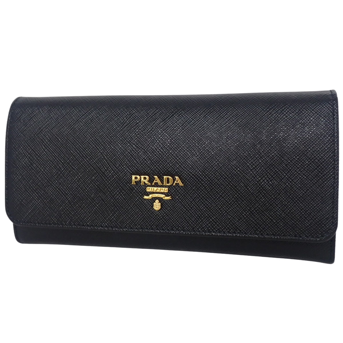 ロゴ 長財布 サフィアーノレザー ブラック 1MH132