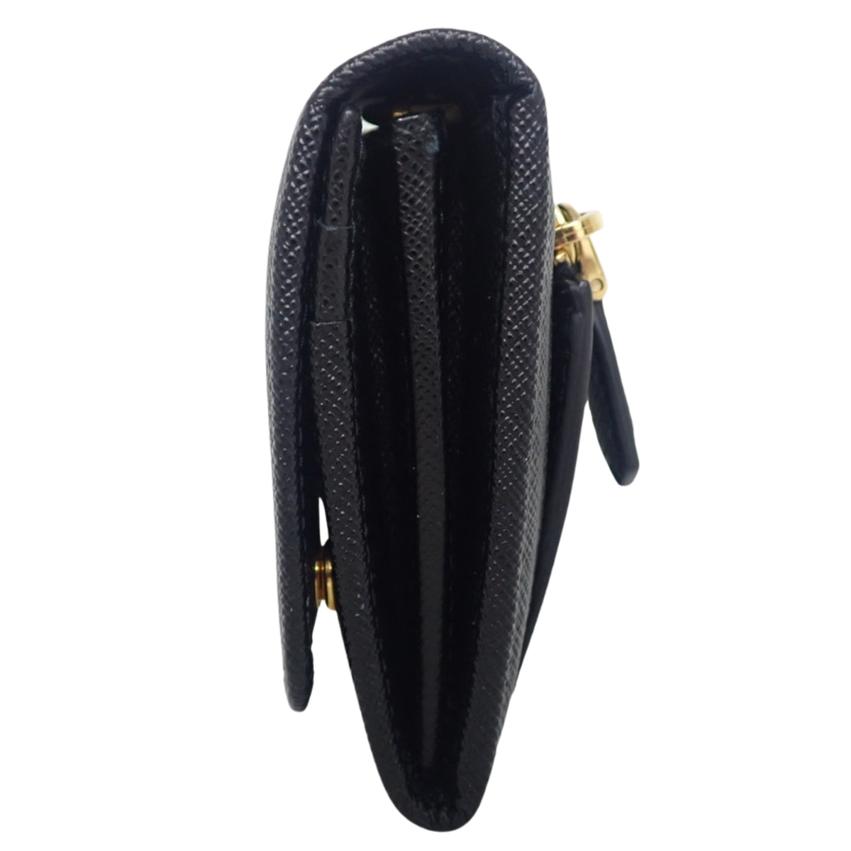Logo long wallet in Saffiano leather, black, 1MH132
