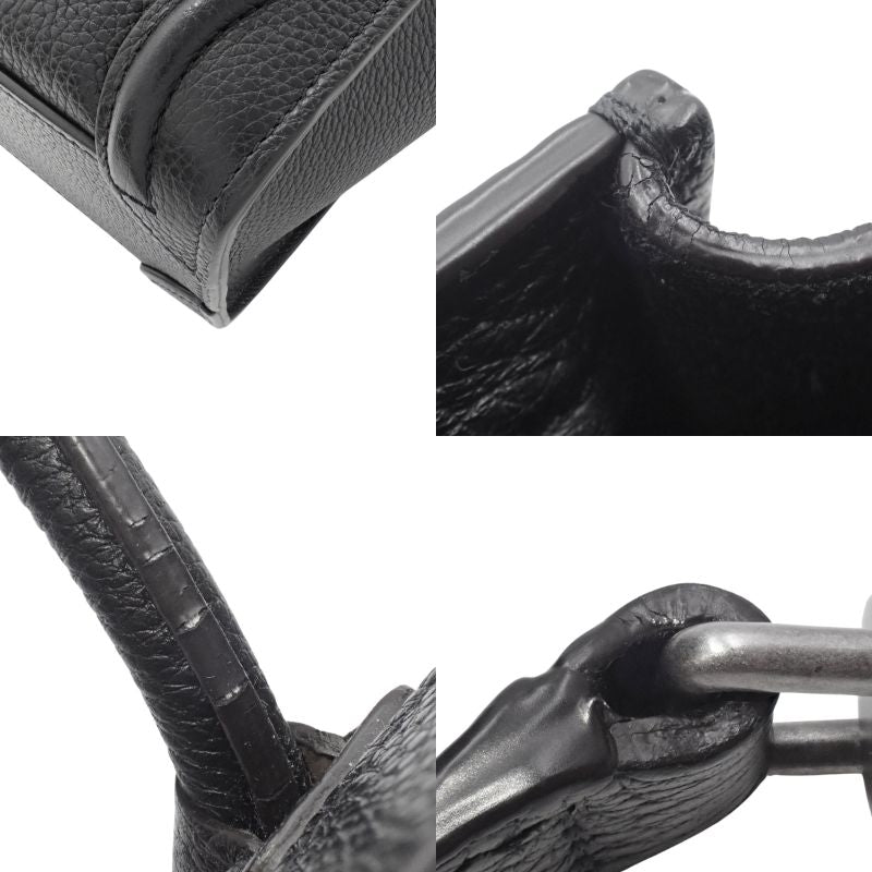 Luggage Nano Shopper Leather Black