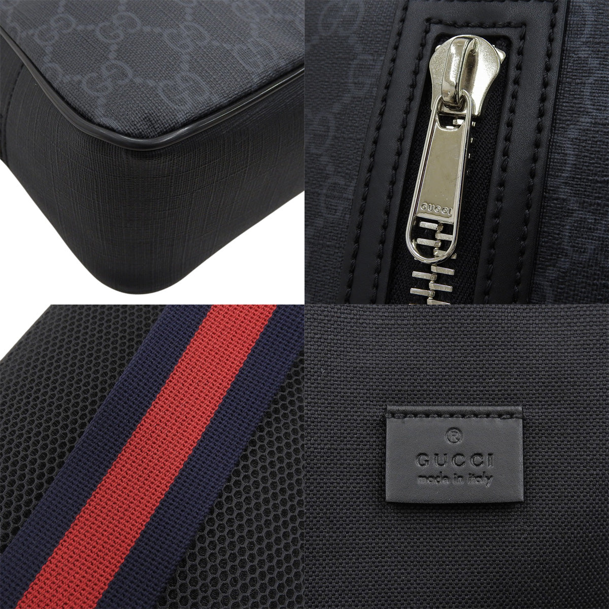 Sling Backpack GG Supreme Canvas Gray 478325