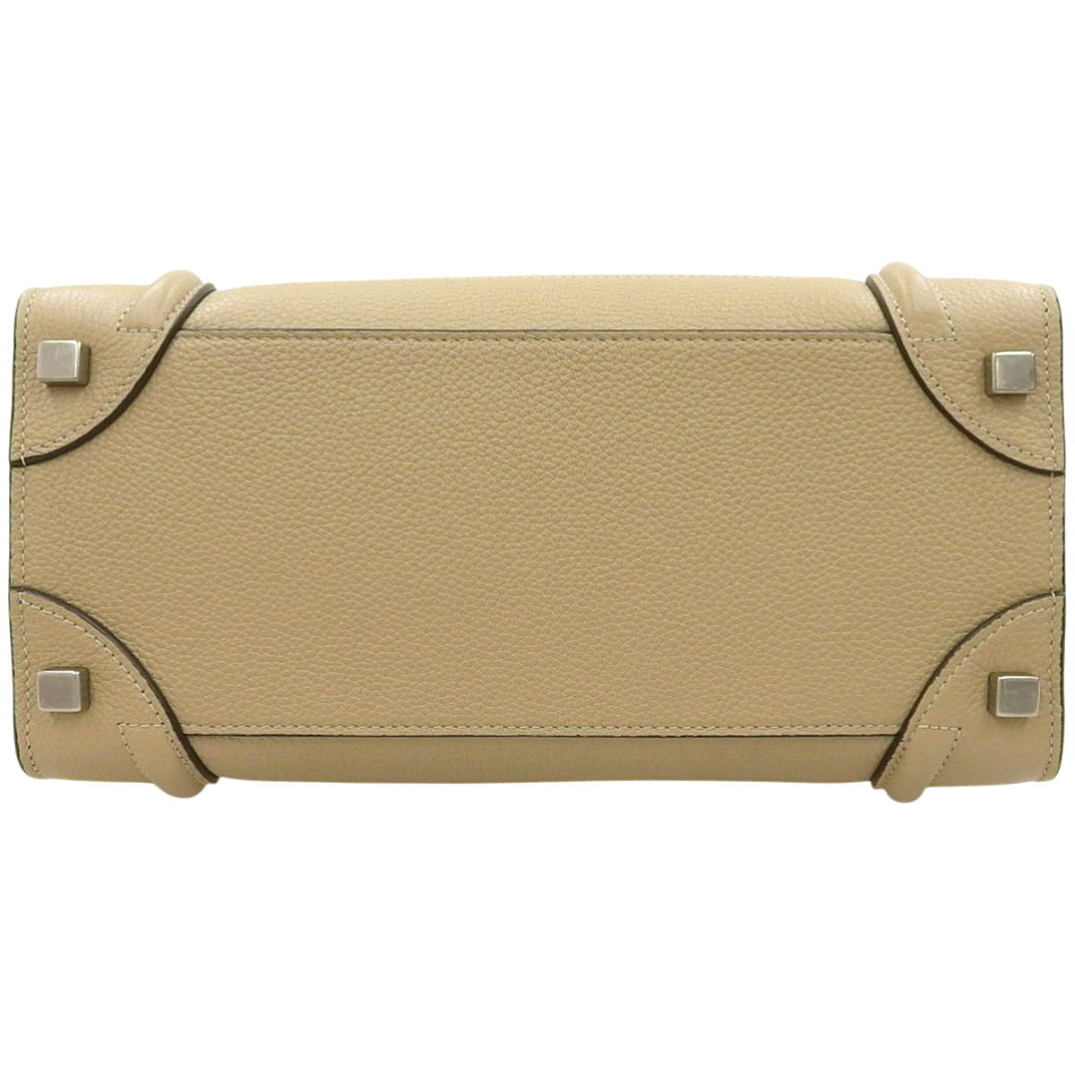 Luggage Micro Shopper in Drummed Calfskin, Dune, 189793DRU.03UN