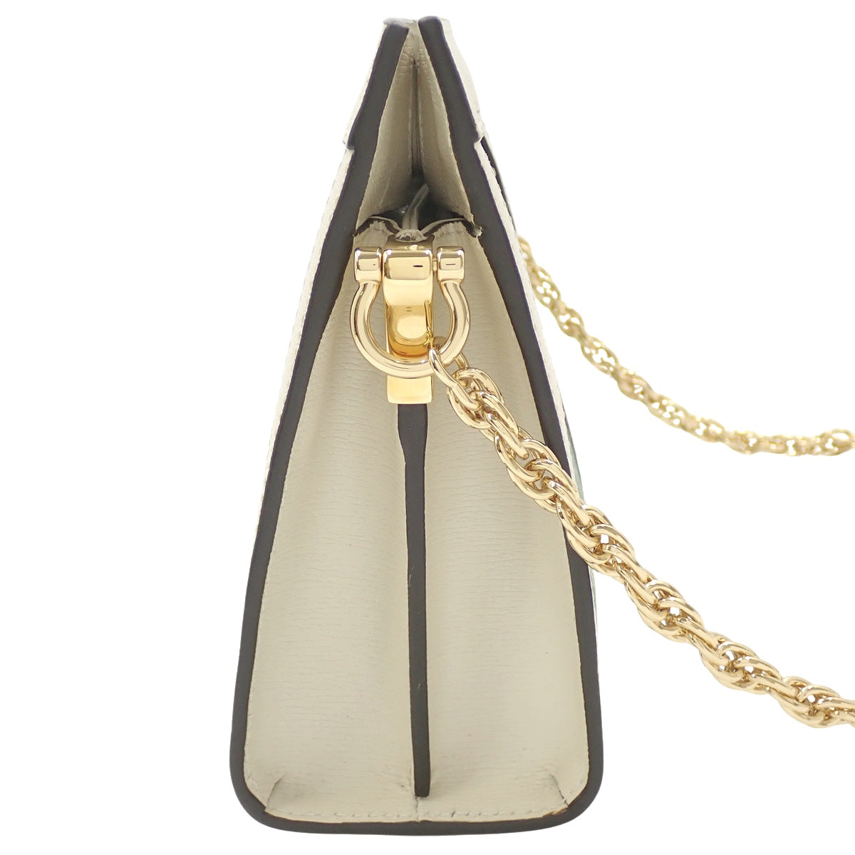 Ophidia PVC 和皮革材质小号链条单肩包,象牙色、绿色和多色(503877),与 Yuko Higuchi 联名合作款,日本限定款