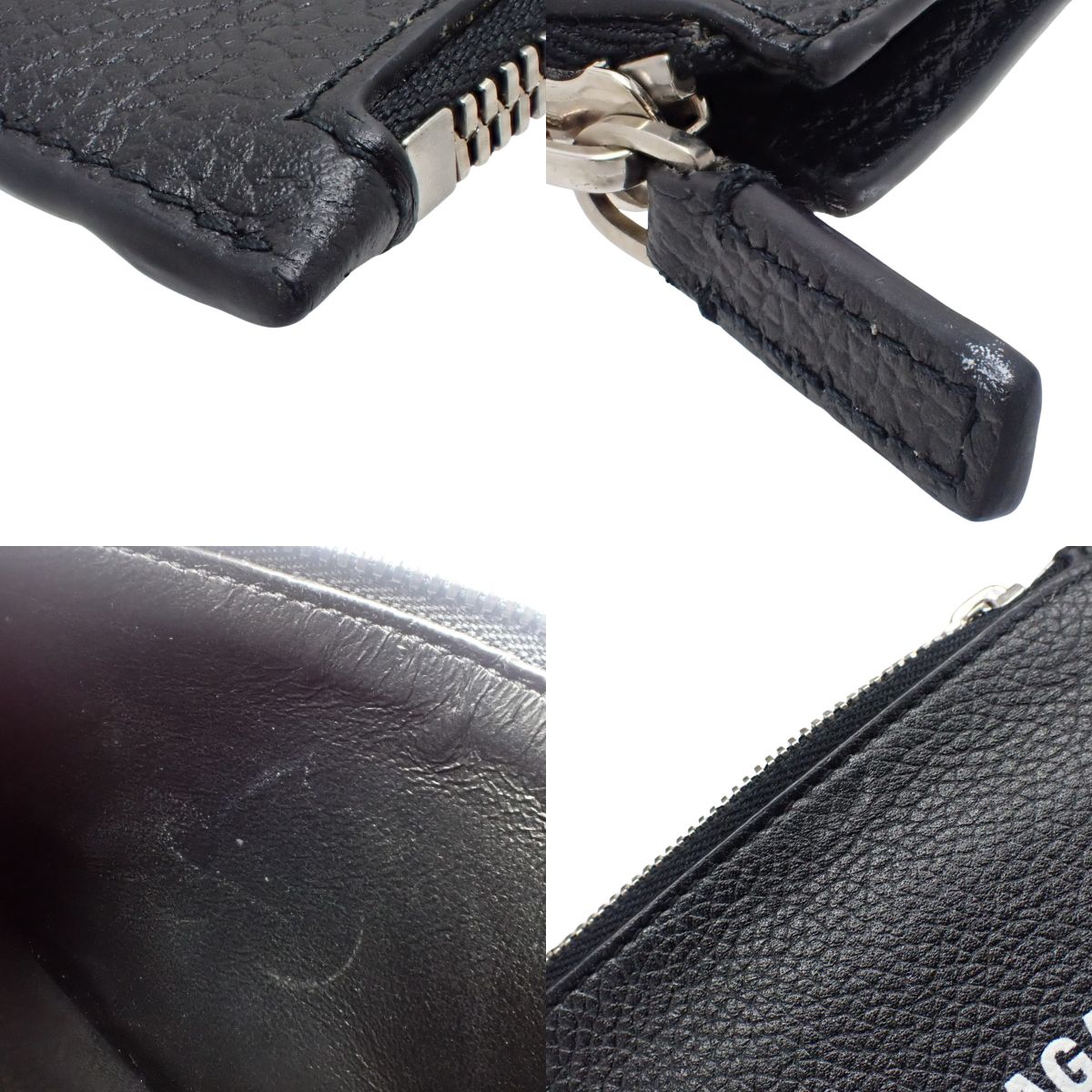 Cash Long Coin & Card Holder in Black Calfskin 640535