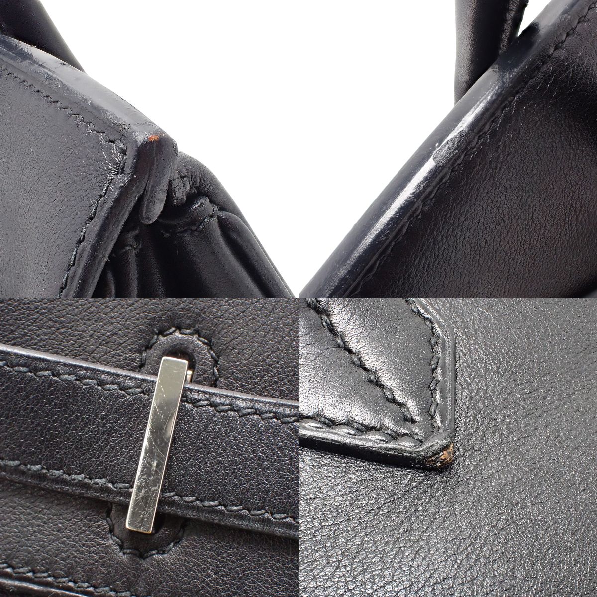 Birkin 30 in Vauxhall Swift leather, palladium hardware, black, with J stamp