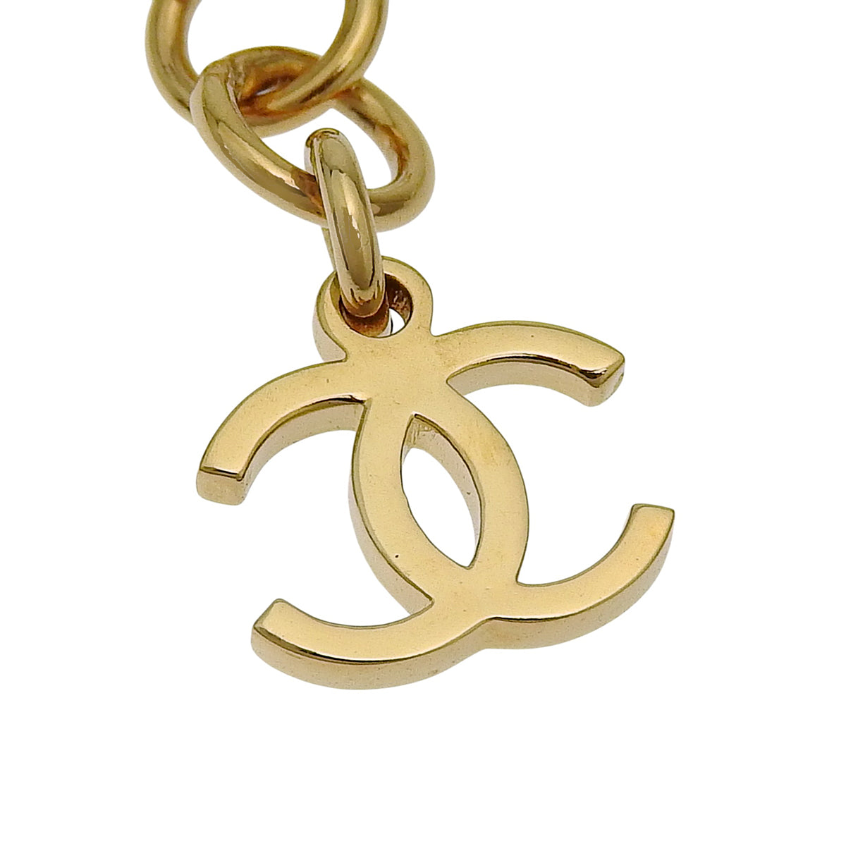 CC Mark Rhinestone Necklace Metal (GP) No. 13