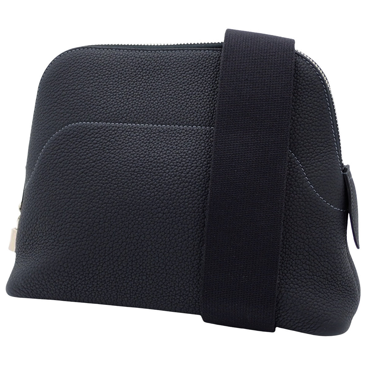 Bolide Messenger Togo Bleu Nuit Silver Hardware K stamp