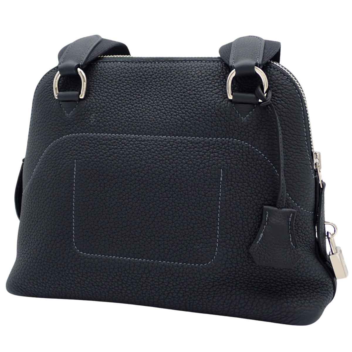 Bolide Messenger Togo Bleu Nuit Silver Hardware K stamp