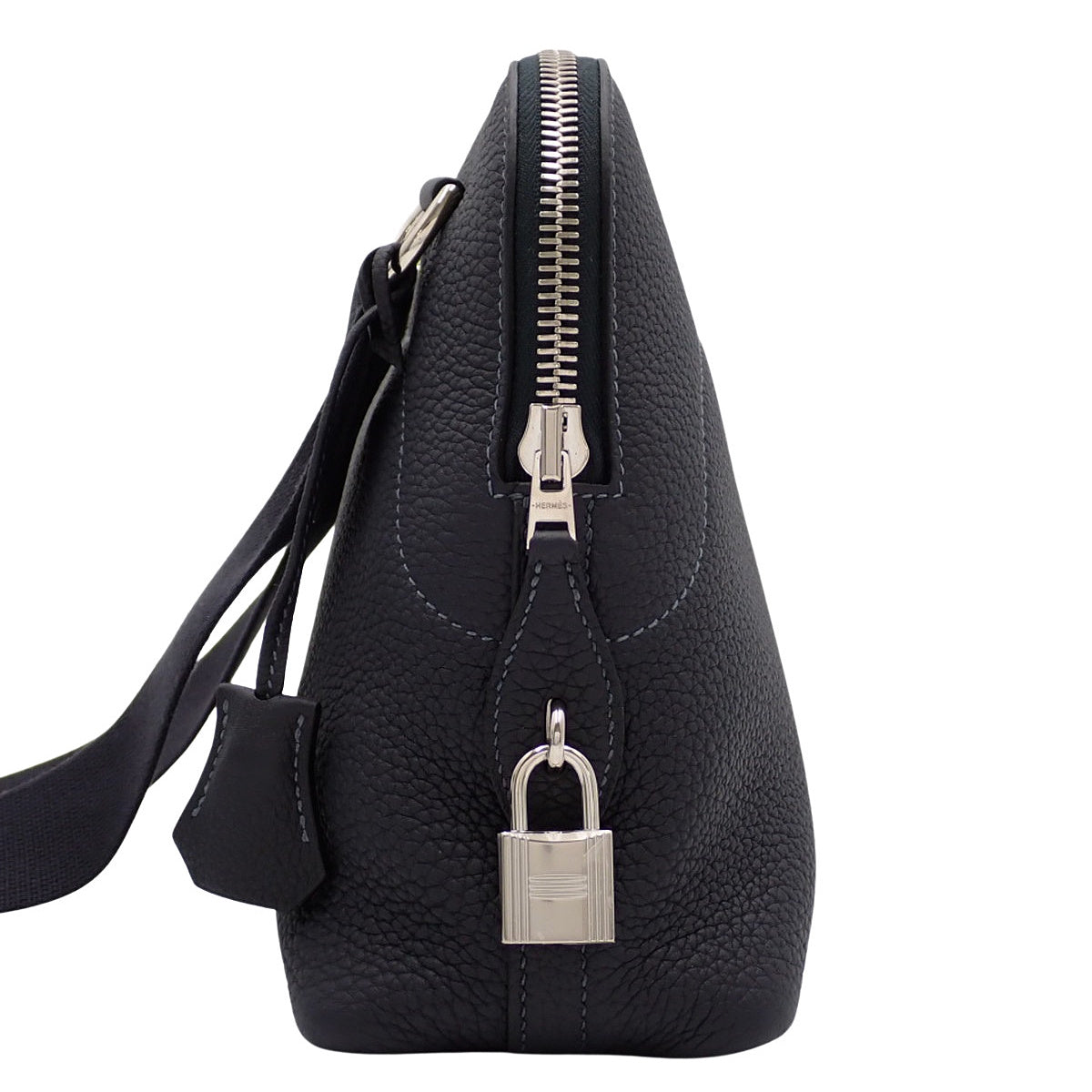 Bolide Messenger Togo Bleu Nuit Silver Hardware K stamp