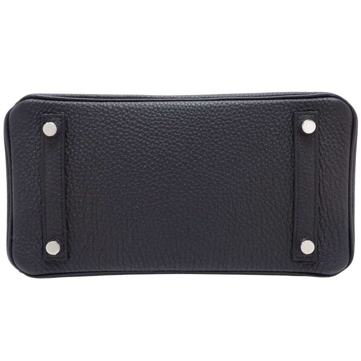 Birkin 25 Togo 黑色手提包,配银色五金件和 Y 字印记