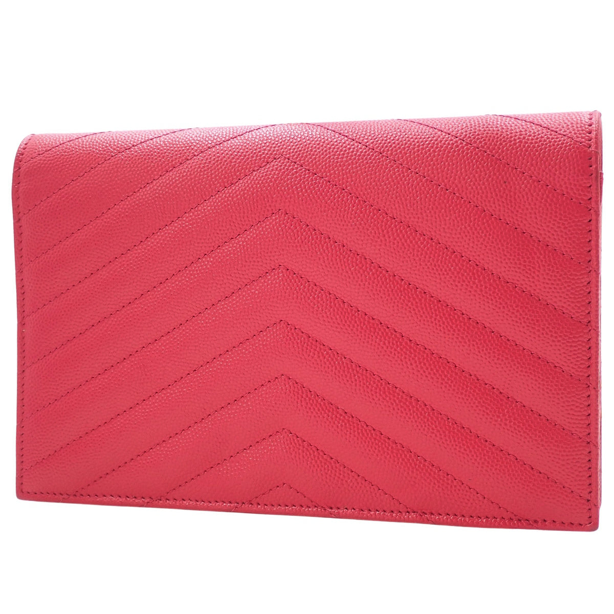 粉色皮革卡桑德拉信封链钱包