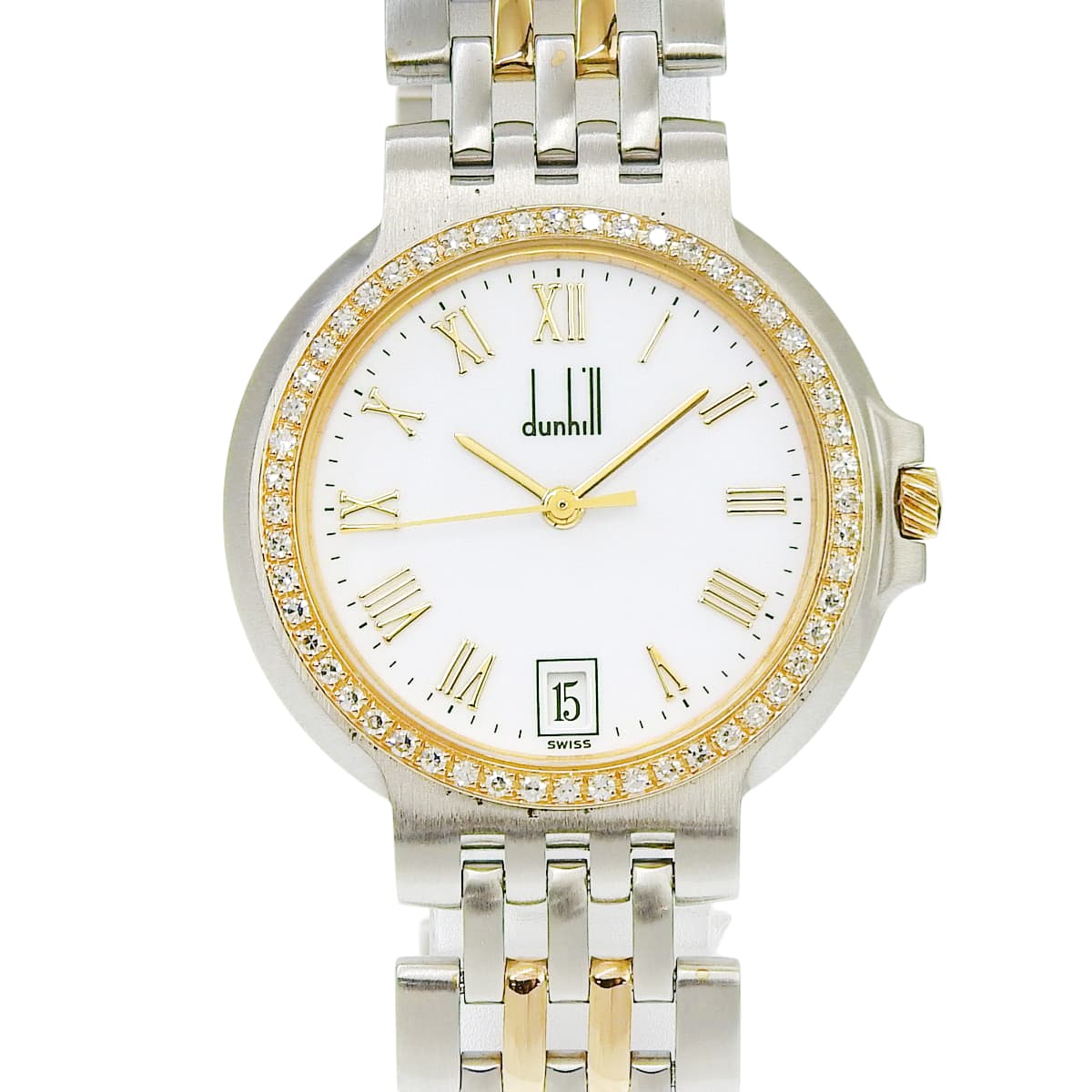 Elite SS/GP Diamond Bezel Quartz Unisex