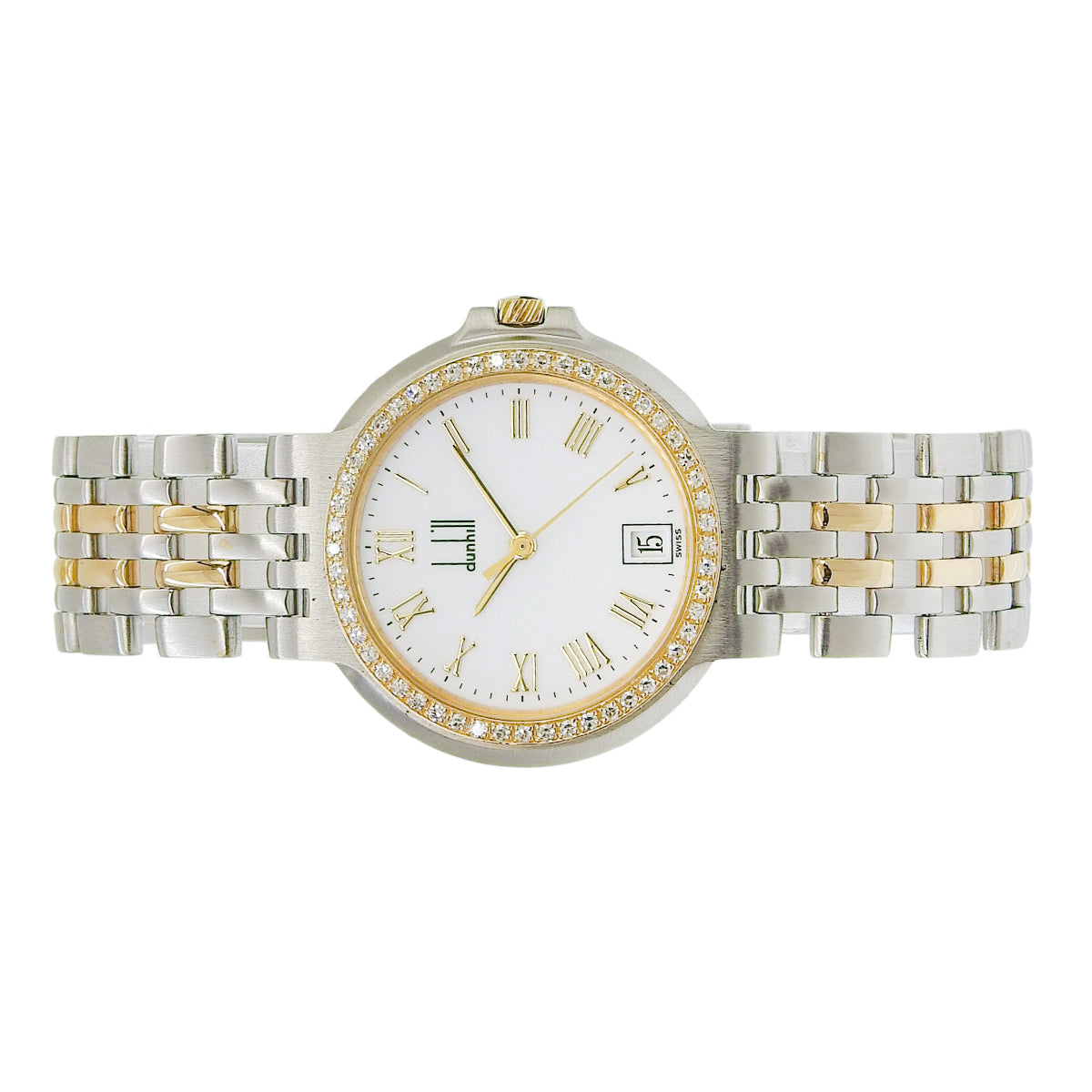 Elite SS/GP Diamond Bezel Quartz Unisex