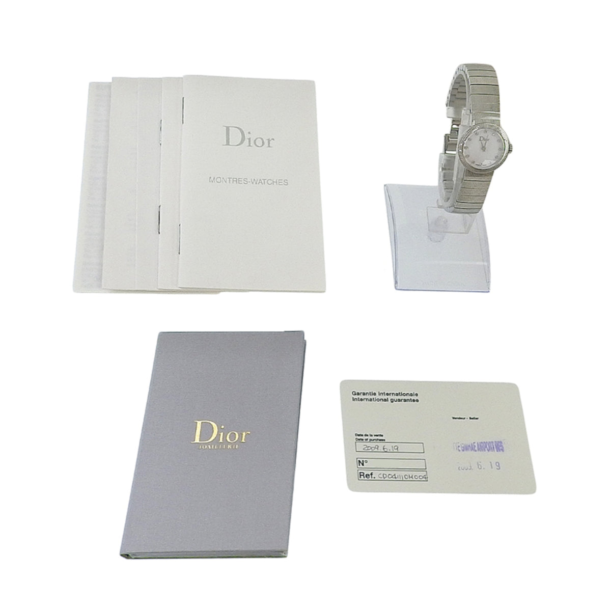 La Baby D CD041110 SS Shell Dial Diamond Index Quartz Ladies