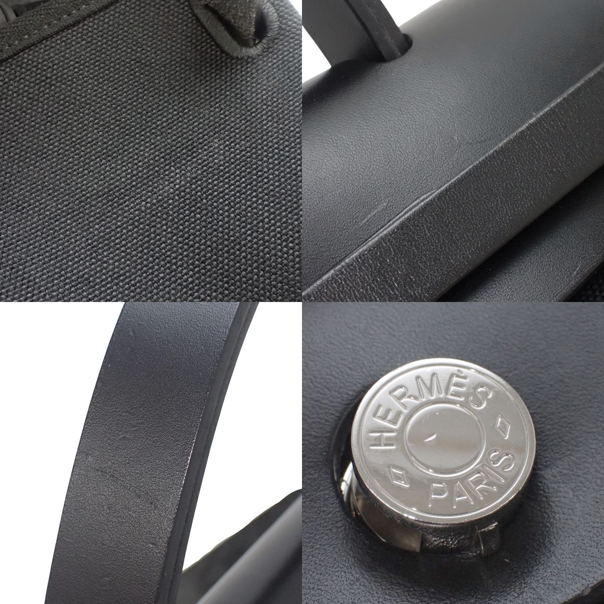 HERMES エールバッグジップPM トワルミリタリー ヴァッシュハンター パラジウム金具 ブラック シルバー金具 U刻印|Vintage Hermès Speciality|Shibuya, Tokyo|ORANGE BOUTIQUE