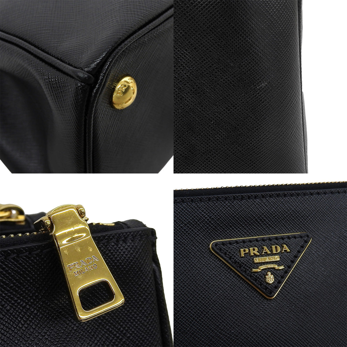 Galleria Large Saffiano Leather Black 1BA274