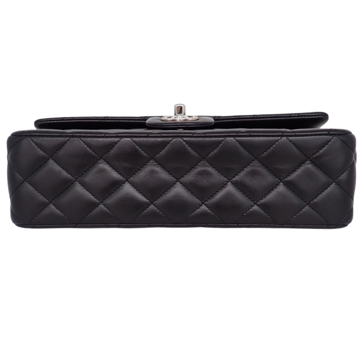 Matelasse Coco Mark Single Flap 25 Chain Shoulder Bag in Black Lambskin, Valentine's Day Limited Edition