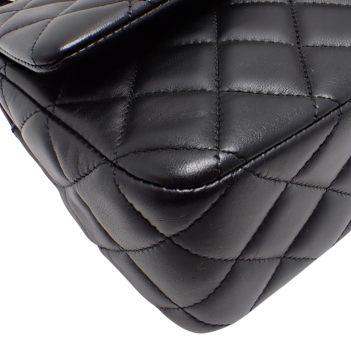 マトラッセ ココマーク シングルフラップ25 チェーンショルダーバッグ ラムスキン ブラック バレンタイン限定