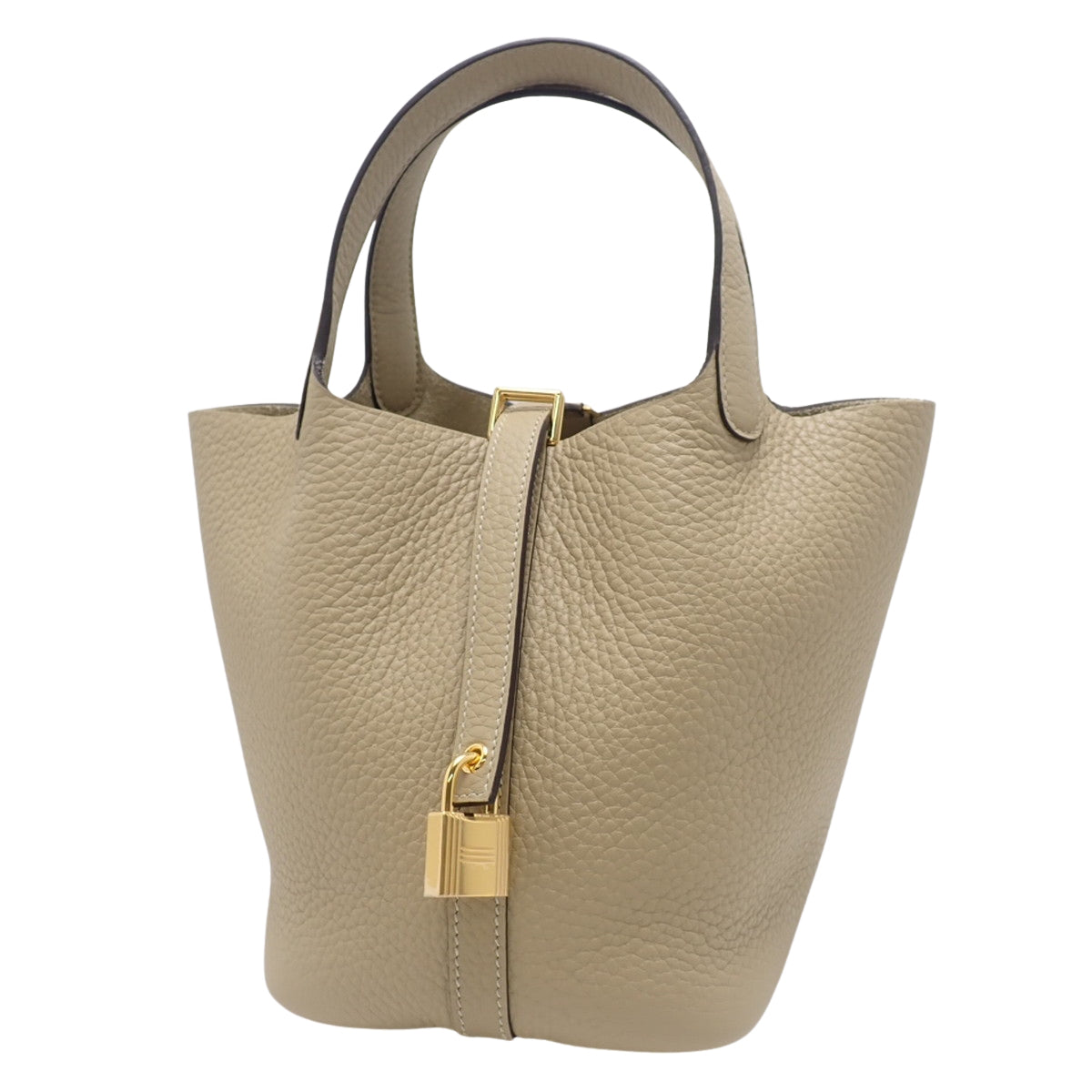 【新品】Picotin Lock PM Taurillon Clemence Trench 皮革,金色五金配件,K 字印记