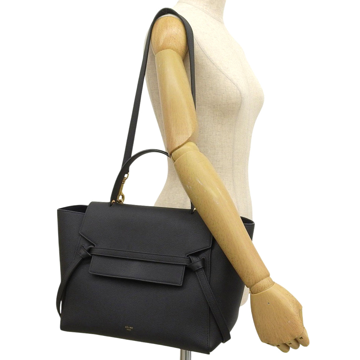 Mini belt bag in black calfskin, 189103ZVA.38NO