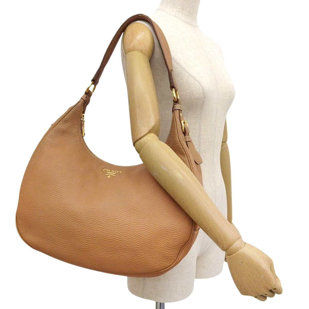 Brown leather one-shoulder bag BR4311