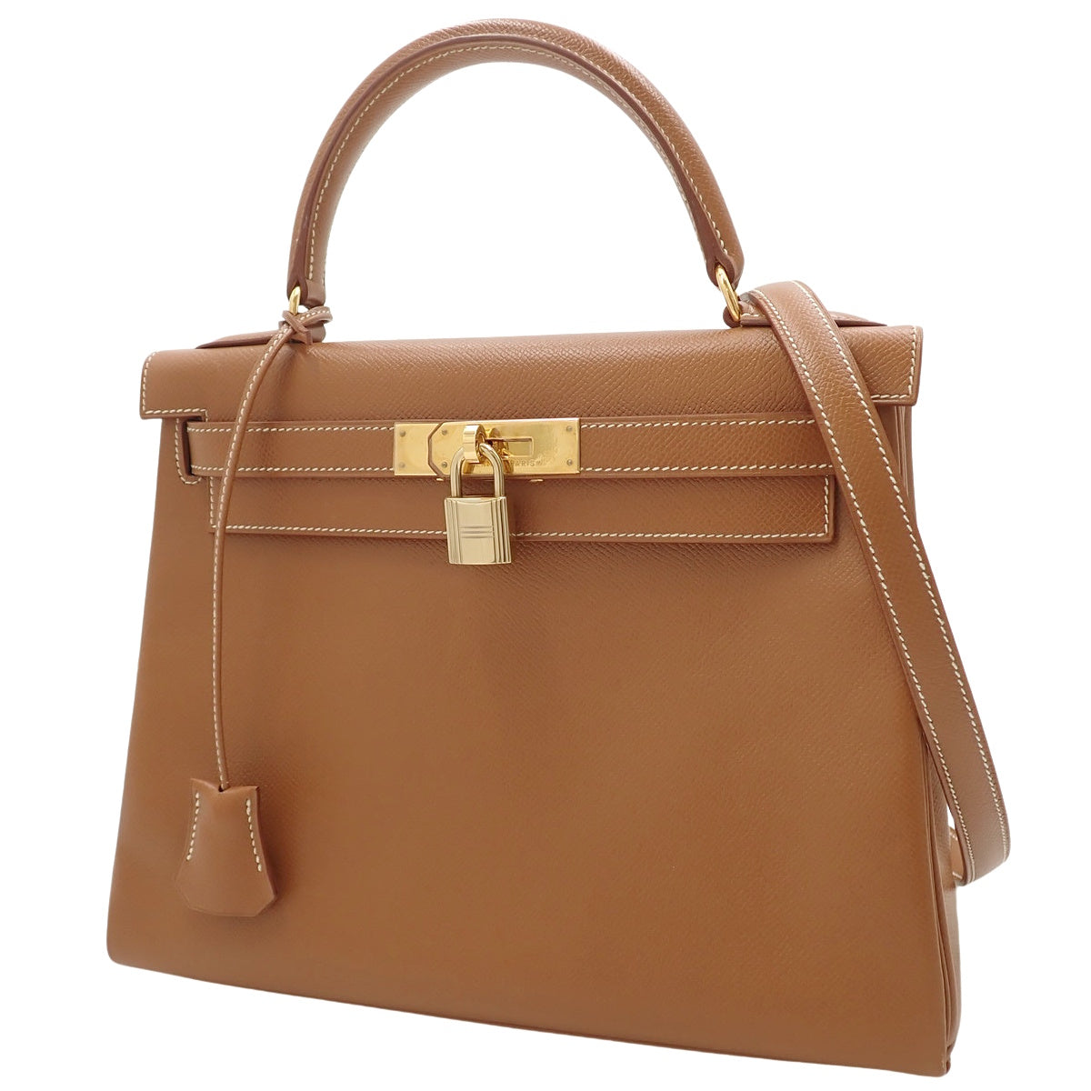 Kelly 28 (inner stitching) Kushvel Gold, Gold hardware, B stamp