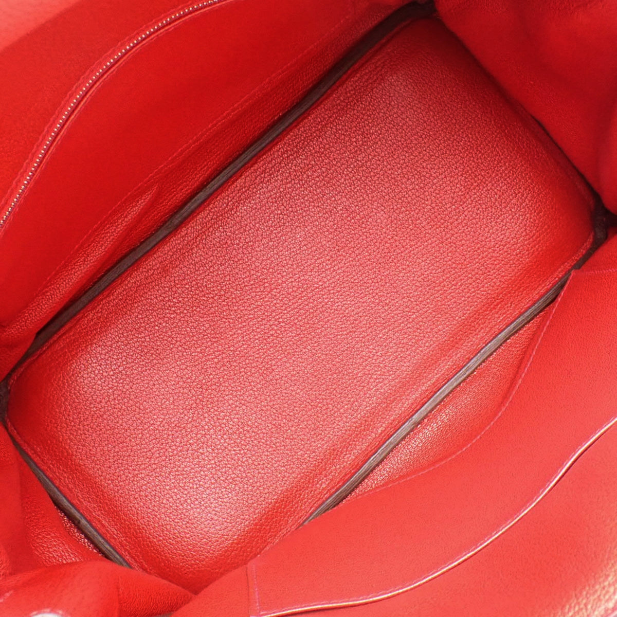 Birkin 30 Togo Vermilion Silver Hardware X Stamp